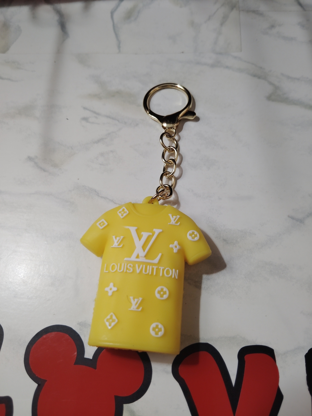 Inspired  Yellow T‑Shirt Charm Keychain